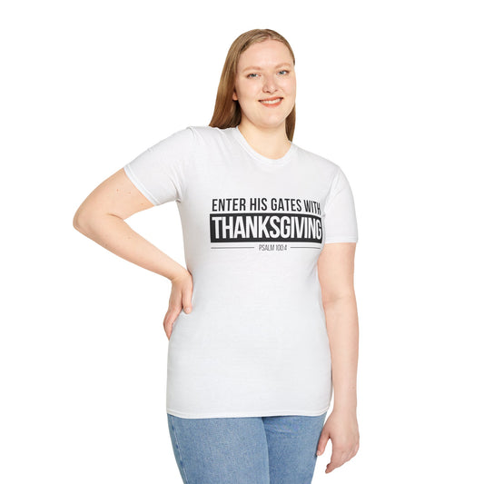 Enter His Gates With Thanksgiving T-Shirt - CURVY