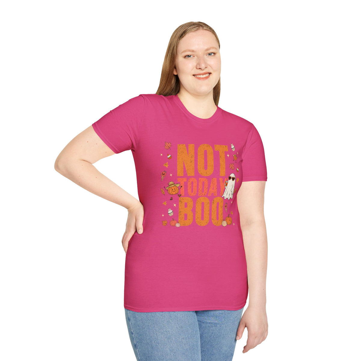 Not Today Boo Halloween T-Shirt - CURVY