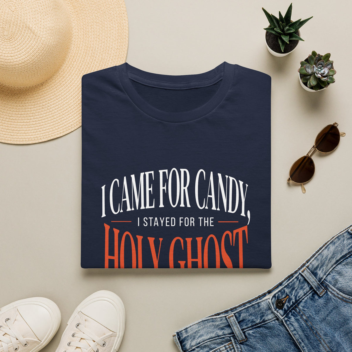 I Came For Candy, I Stayed For The Holy Ghost Halloween T-Shirt