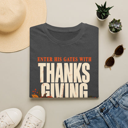 Enter His Gates With Thanksgiving T-Shirt - CURVY