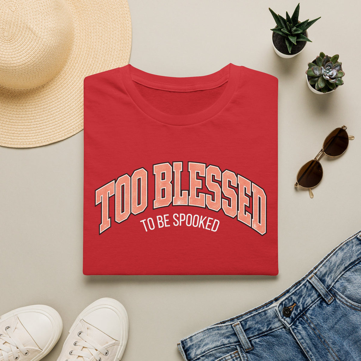 Too Blessed To Be Spooked Halloween T-Shirt
