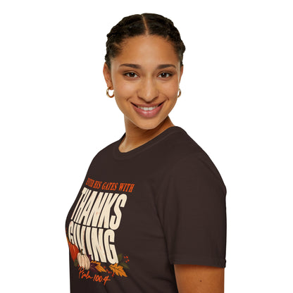Enter His Gates With Thanksgiving T-Shirt - CURVY