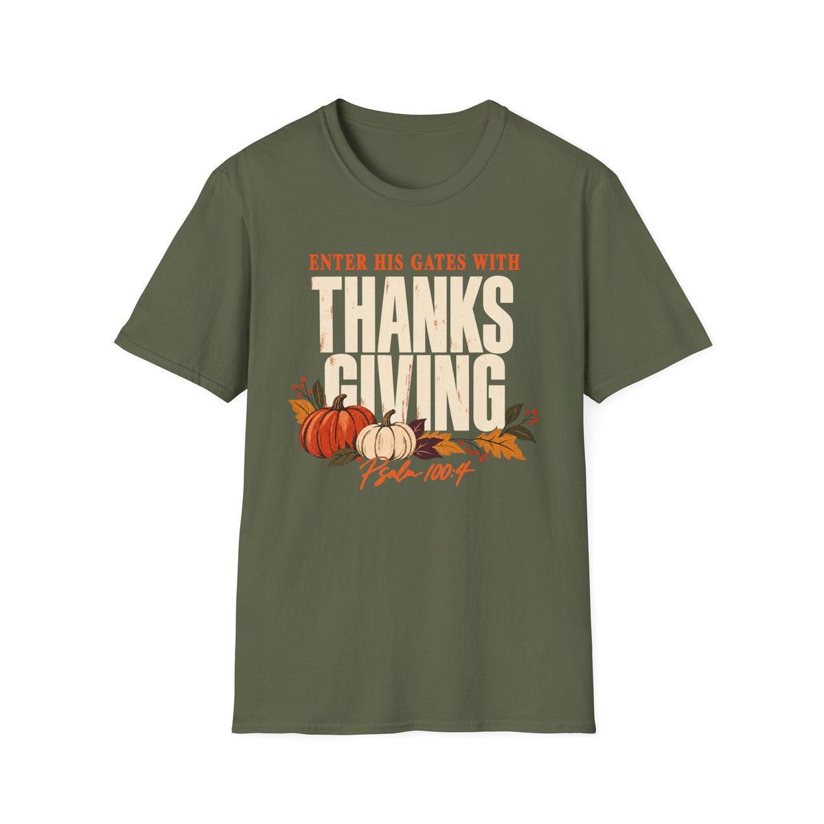 Enter His Gates With Thanksgiving T-Shirt - CURVY