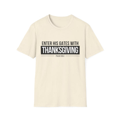 Enter His Gates With Thanksgiving T-Shirt (Light)