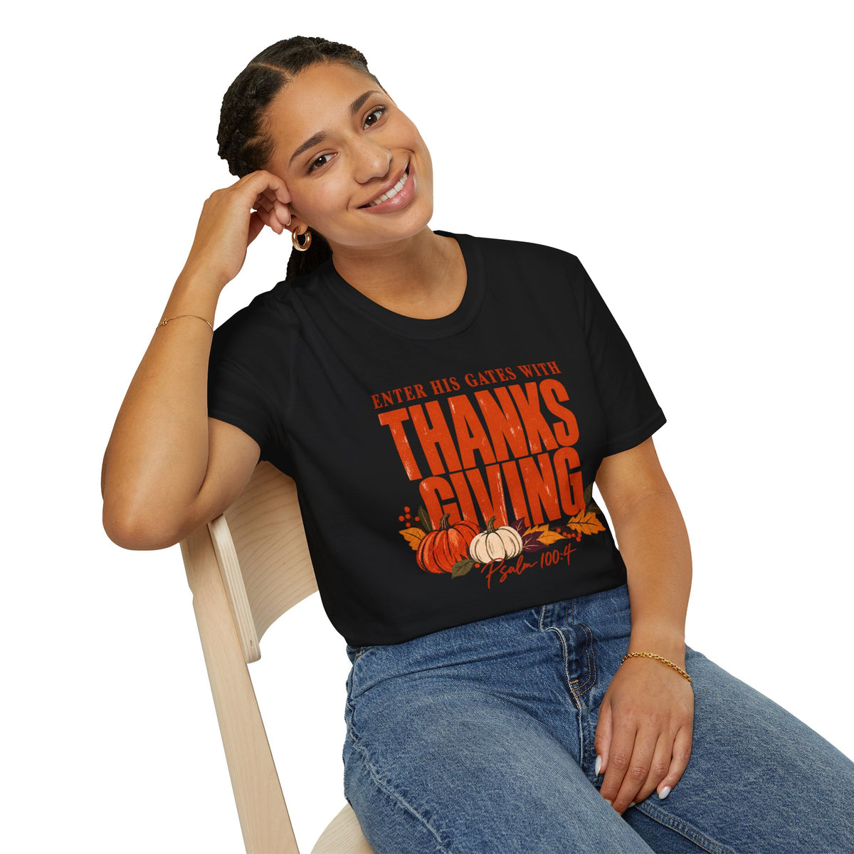 Enter His Gates With Thanksgiving T-Shirt - CURVY