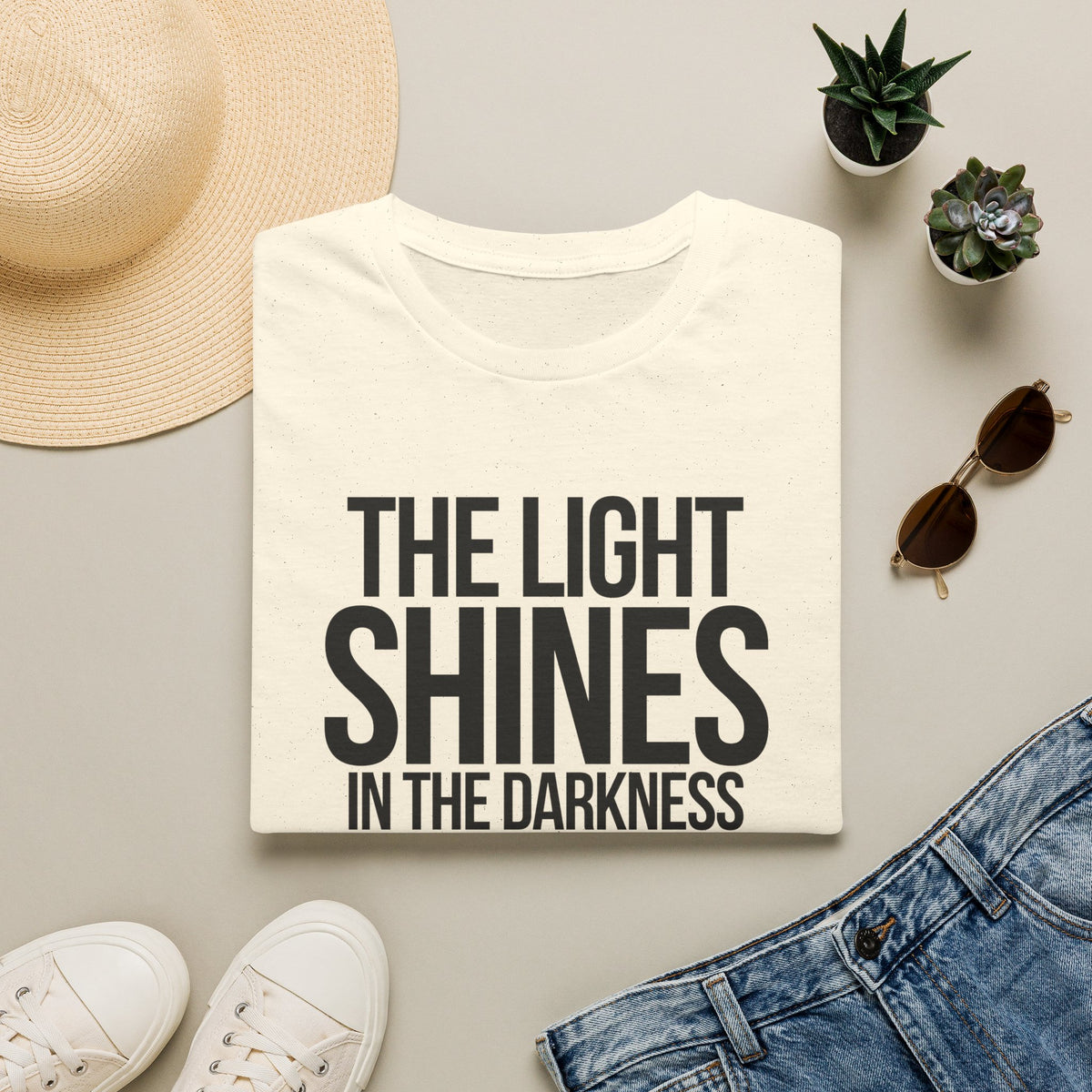 The Light Shines in the Darkness T-Shirt (Light)