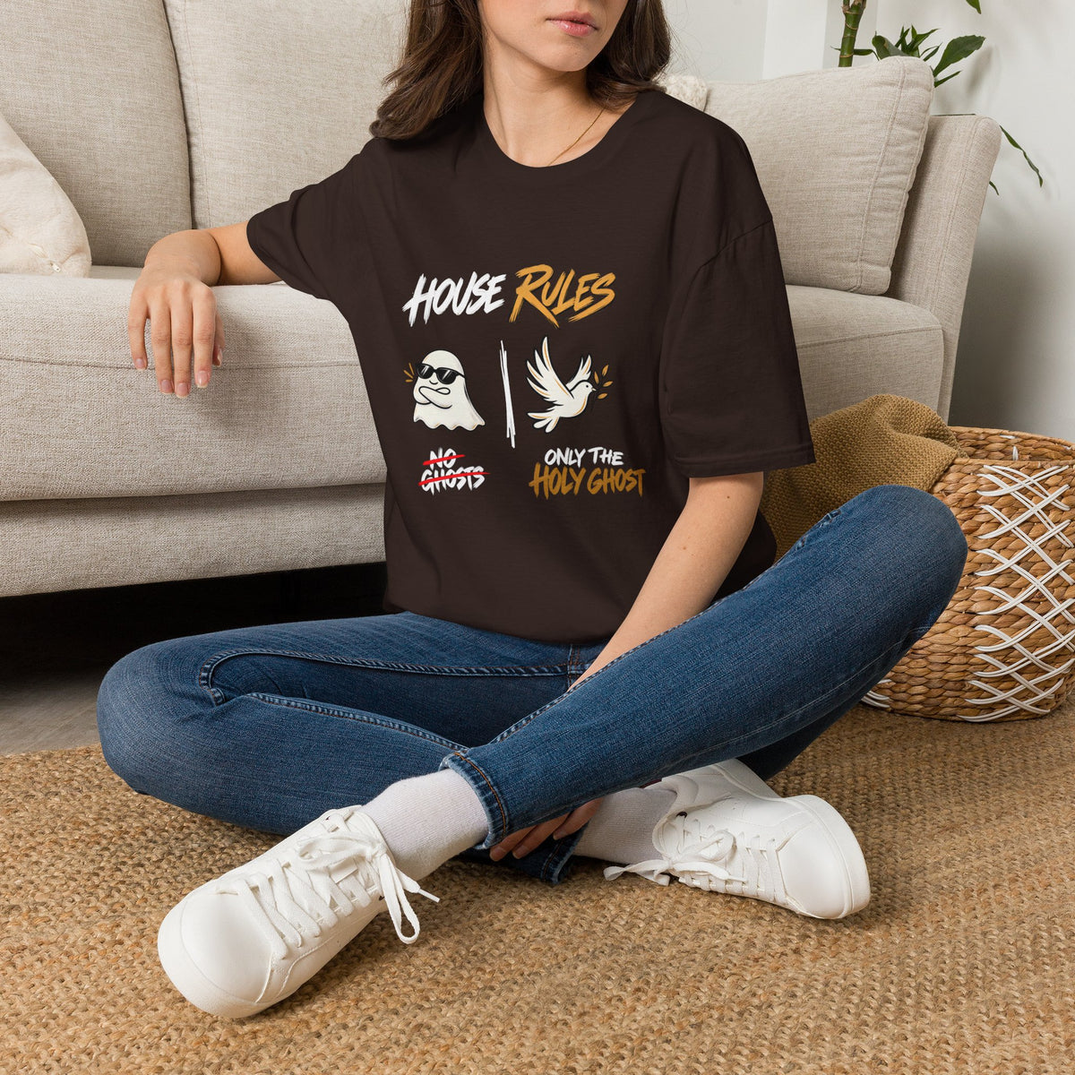 House Rules: No Ghosts / Only The Holy Ghost  Halloween T-Shirt