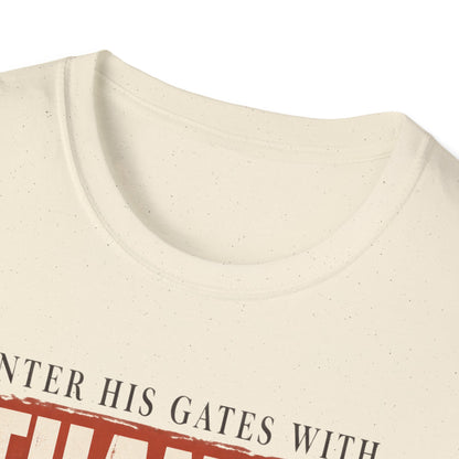 Enter His Gates With Thanksgiving Graphic T-Shirt - CURVY