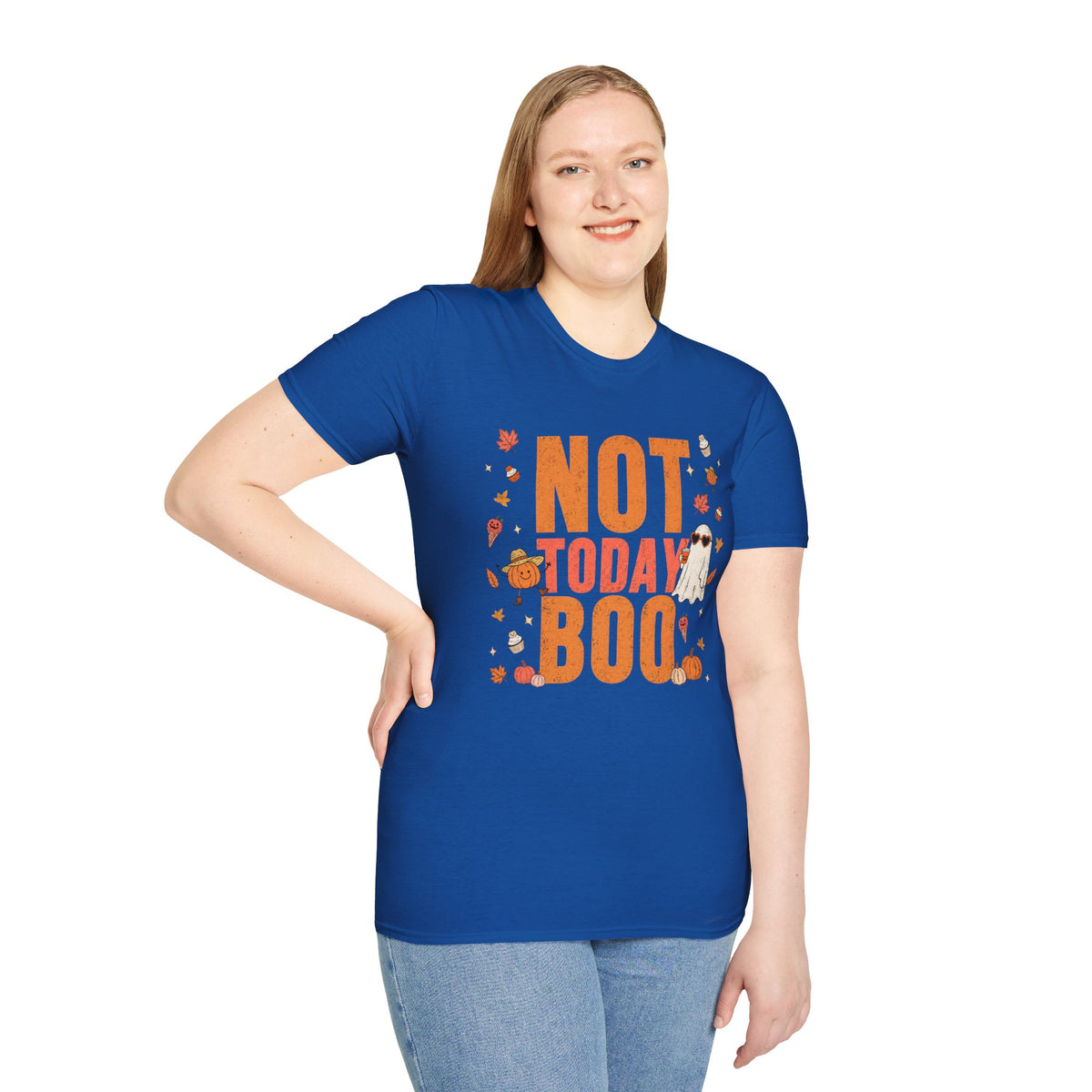 Not Today Boo Halloween T-Shirt - CURVY
