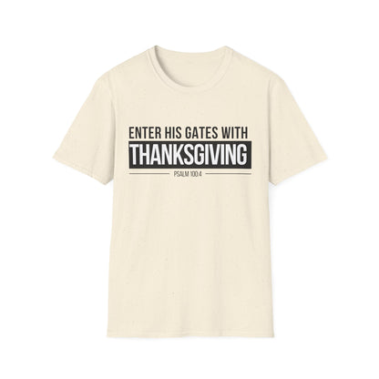 Enter His Gates With Thanksgiving T-Shirt (Light) CURVY