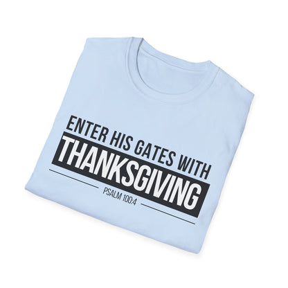 Enter His Gates With Thanksgiving T-Shirt (Light) CURVY