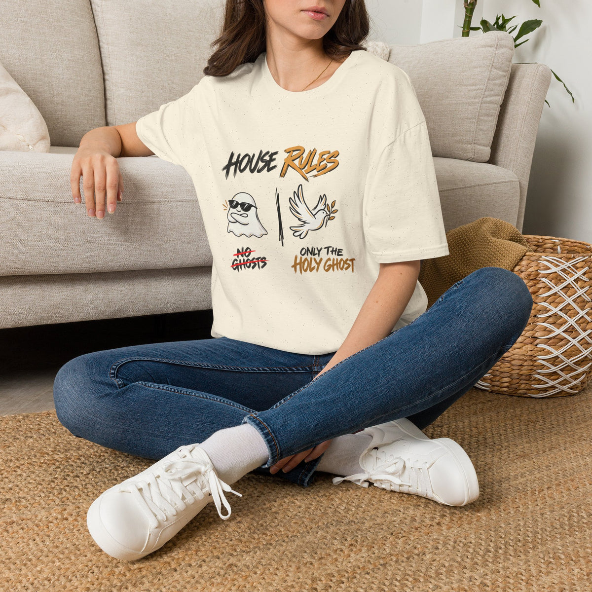 House Rules: No Ghosts / Only The Holy Ghost  Halloween T-Shirt