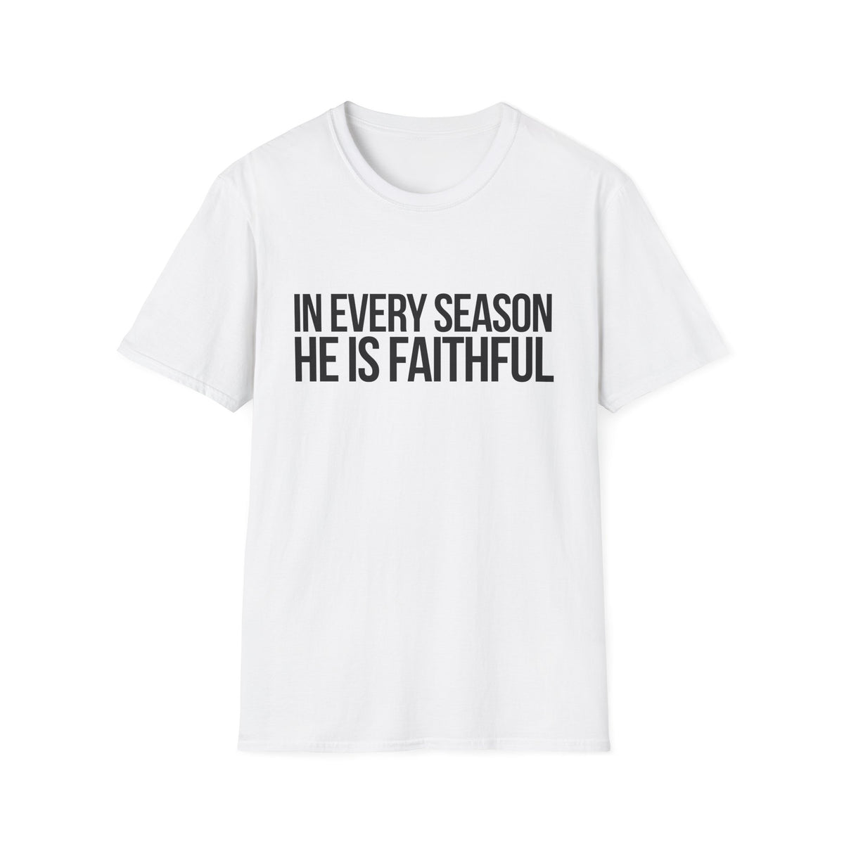 In Every Season, He Is Faithful T-Shirt (Light)