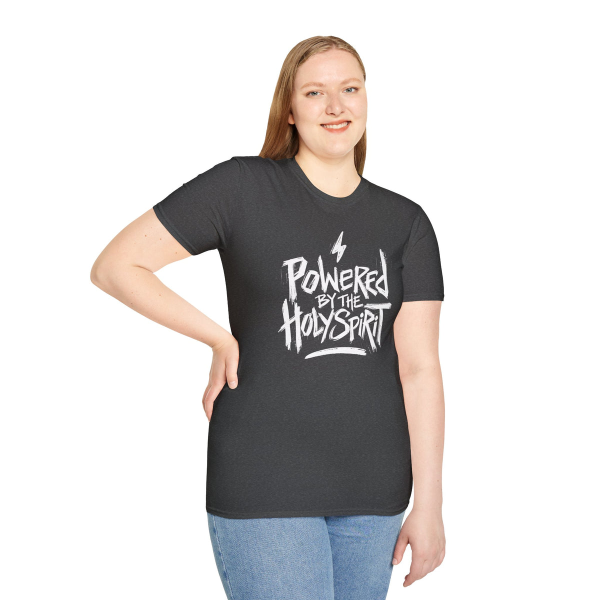 Powered by the HOLY SPIRIT Christian T-Shirt - CURVY