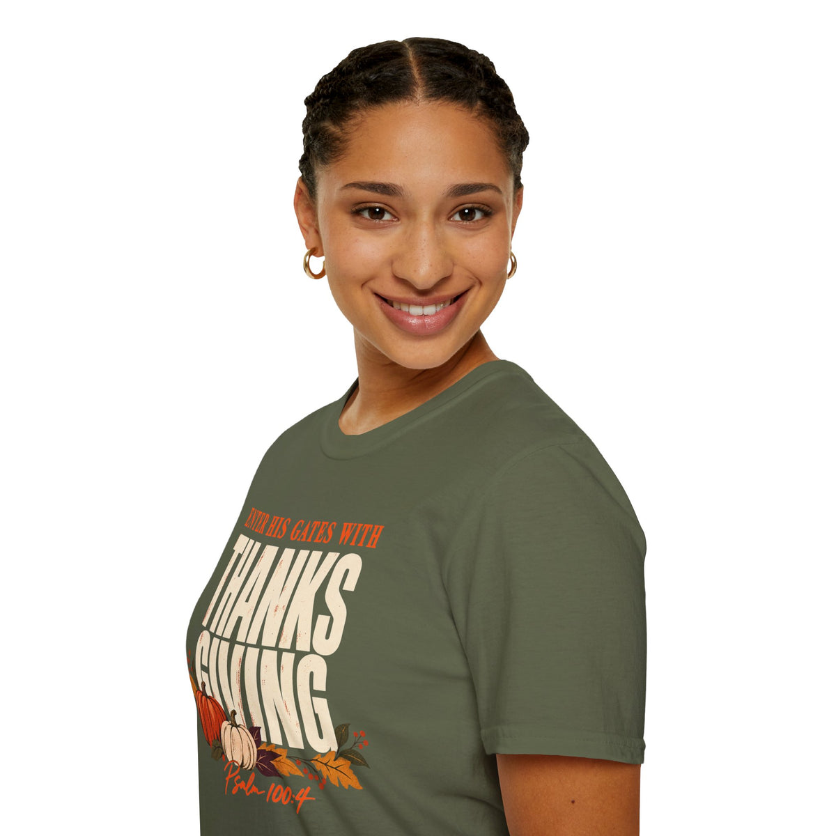 Enter His Gates With Thanksgiving T-Shirt - CURVY