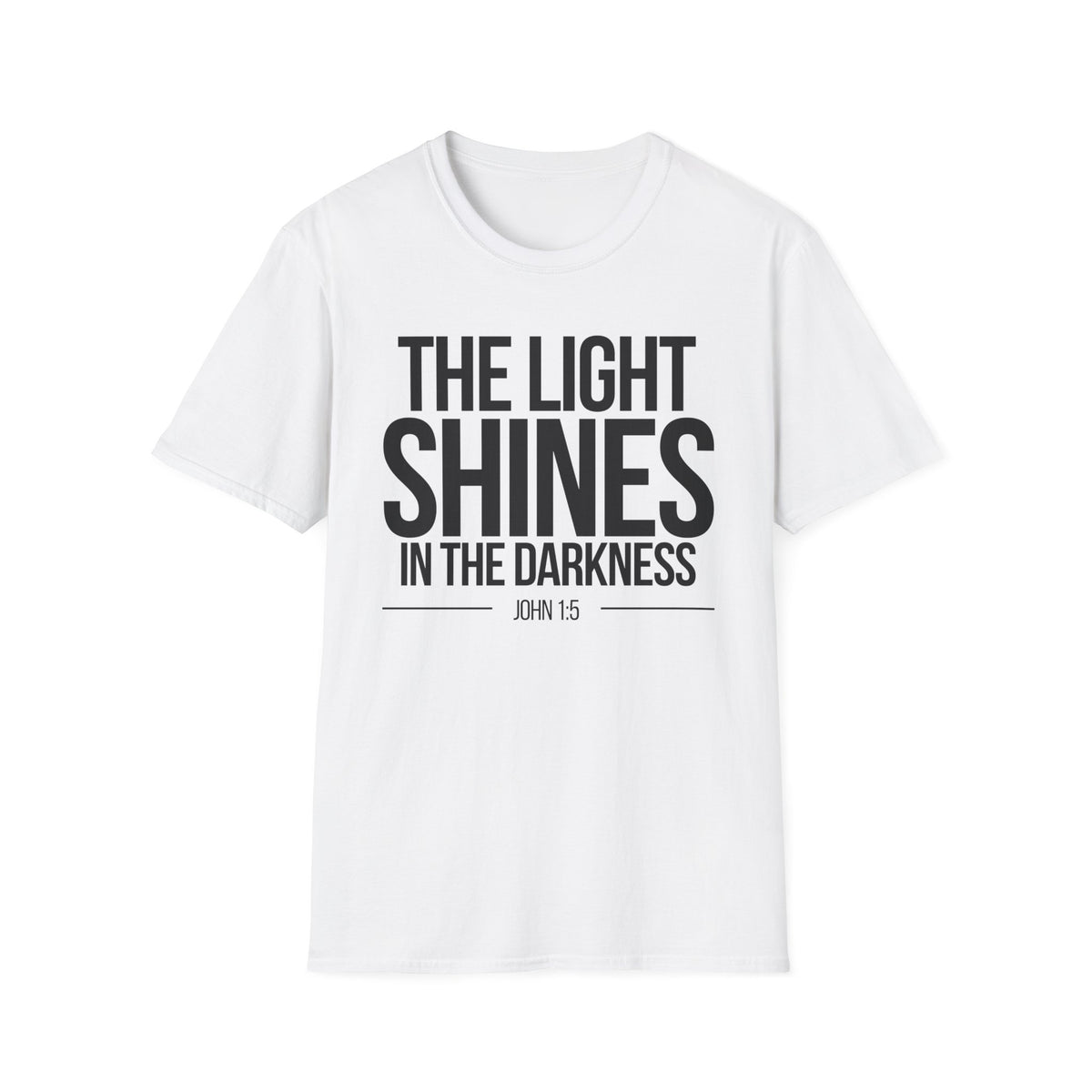 The Light Shines in the Darkness T-Shirt (Light) - CURVY