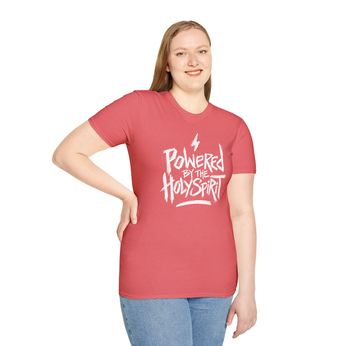 Powered by the HOLY SPIRIT Christian T-Shirt - CURVY