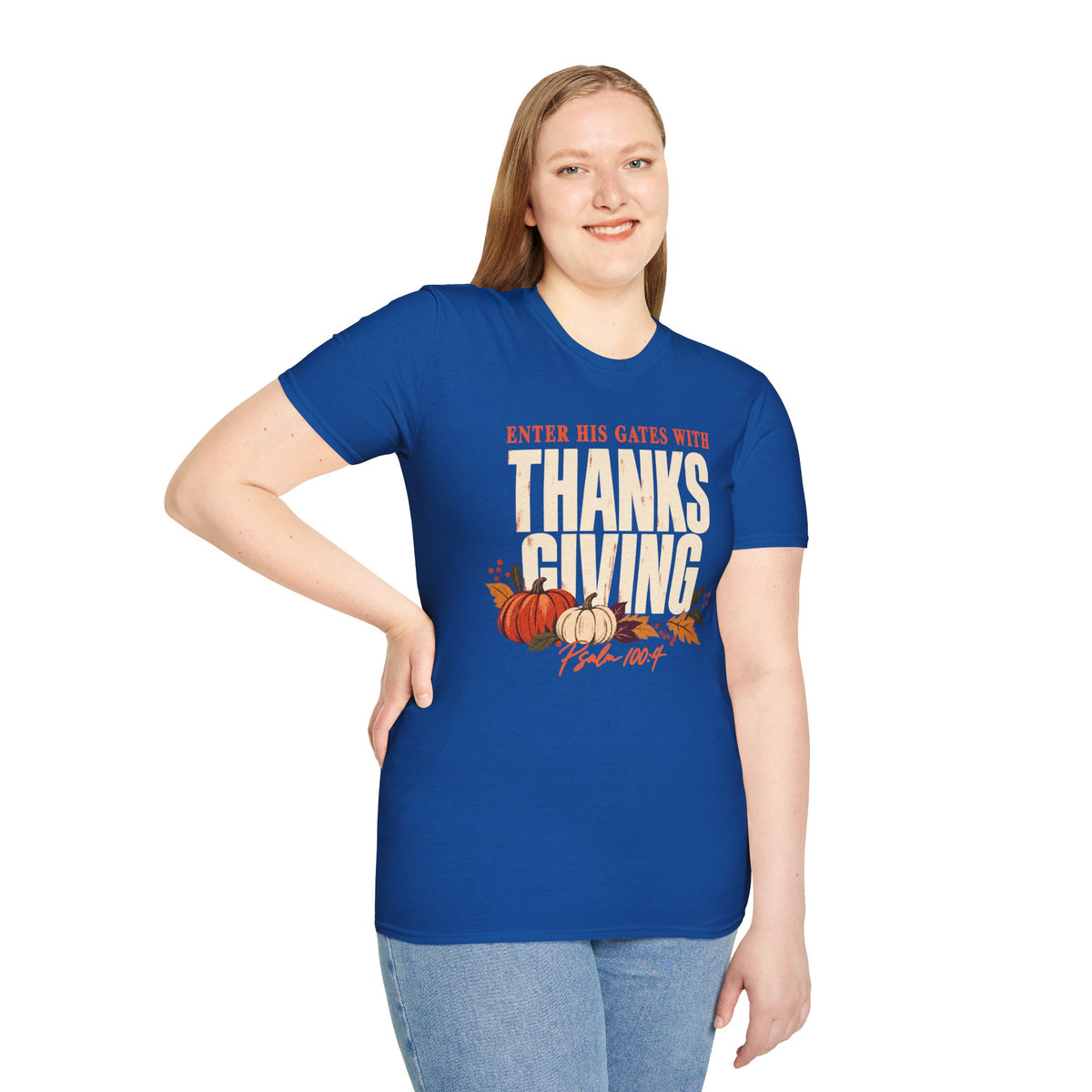 Enter His Gates With Thanksgiving T-Shirt - CURVY