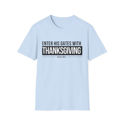 Enter His Gates With Thanksgiving T-Shirt (Light) CURVY