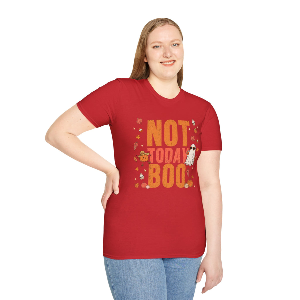 Not Today Boo Halloween T-Shirt - CURVY
