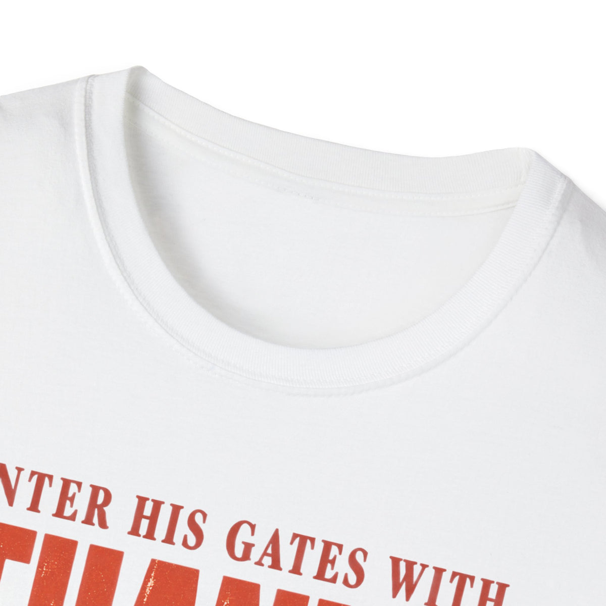Enter His Gates With Thanksgiving Graphic T-Shirt - CURVY