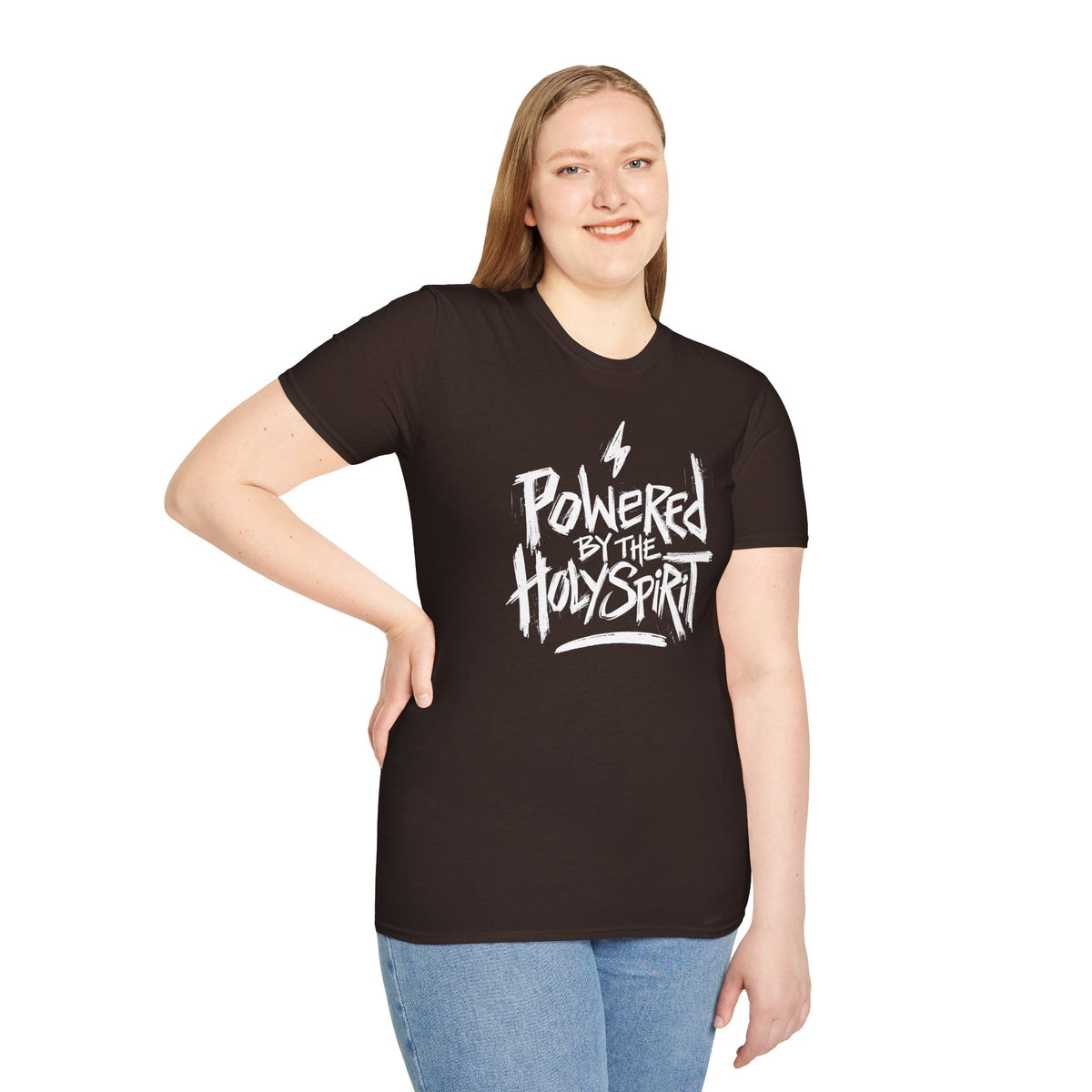 Powered by the HOLY SPIRIT Christian T-Shirt - CURVY