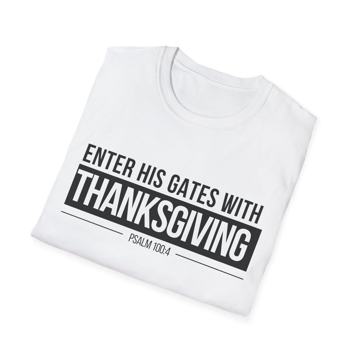 Enter His Gates With Thanksgiving T-Shirt (Light) CURVY