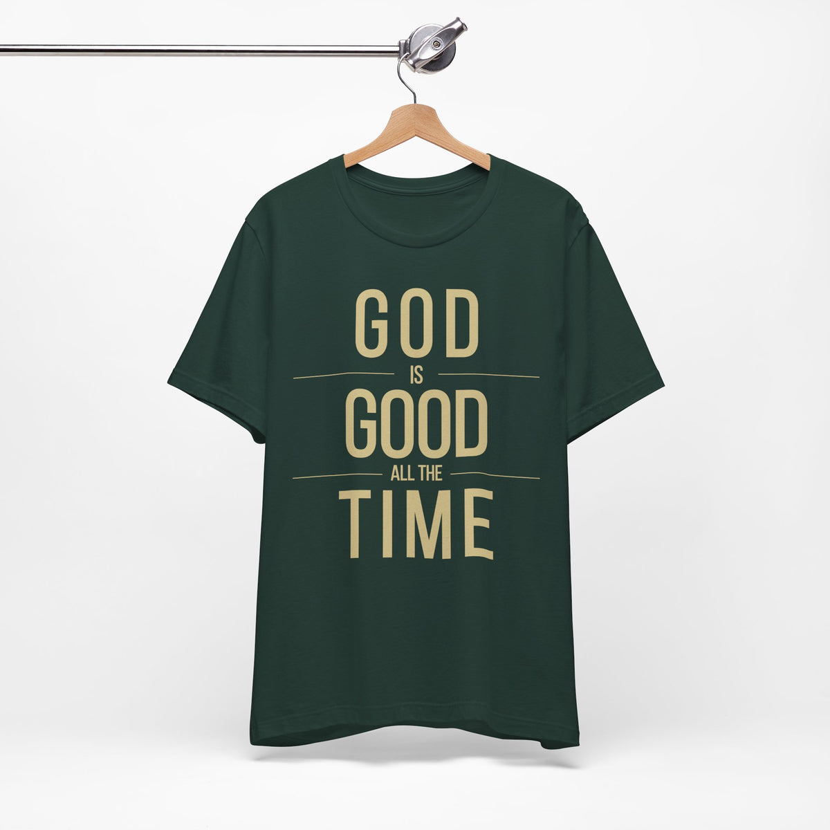 God Is Good Unisex T-Shirt  (Dark + Gold Text)