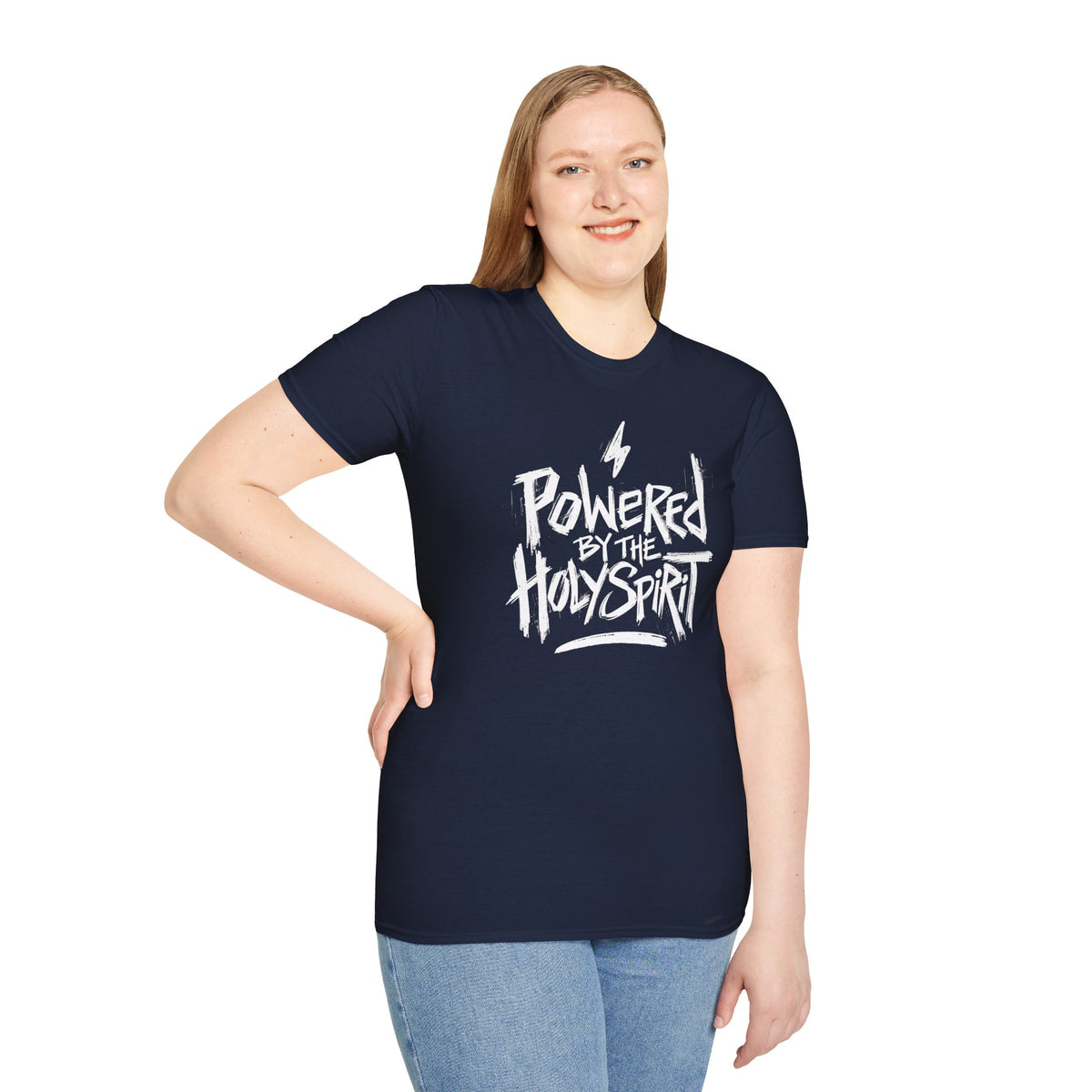 Powered by the HOLY SPIRIT Christian T-Shirt - CURVY