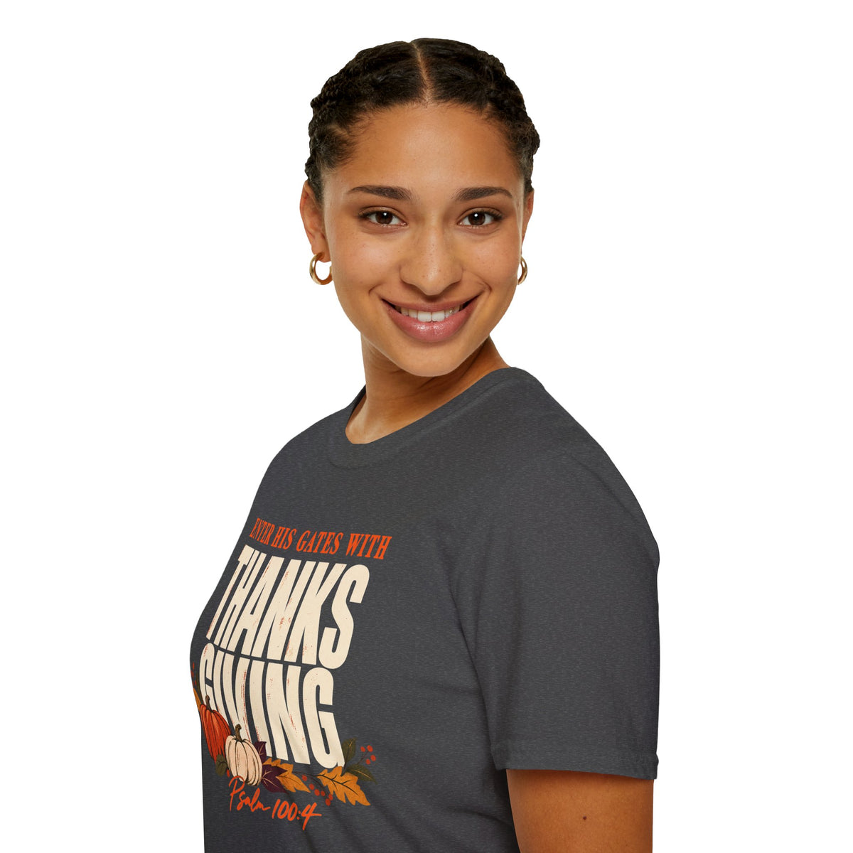 Enter His Gates With Thanksgiving T-Shirt - CURVY