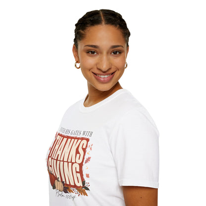 Enter His Gates With Thanksgiving Graphic T-Shirt