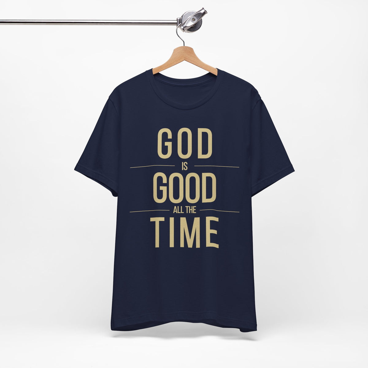 God Is Good Unisex T-Shirt  (Dark + Gold Text)
