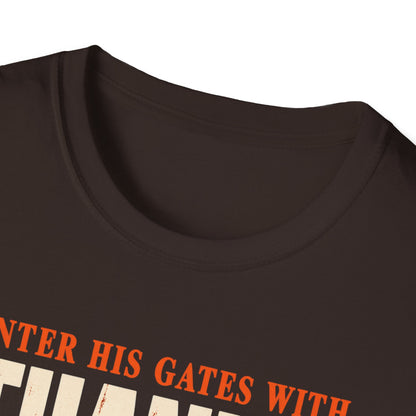 Enter His Gates With Thanksgiving T-Shirt - CURVY