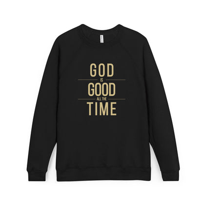 God Is Good All The Time Unisex Christian Sweatshirt (Black/Gold)