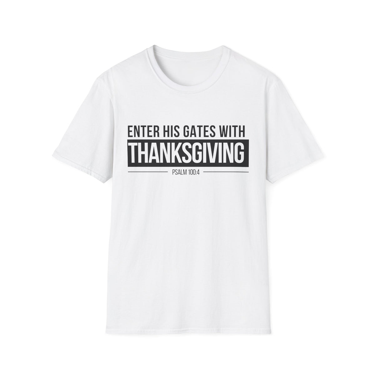 Enter His Gates With Thanksgiving T-Shirt (Light) CURVY