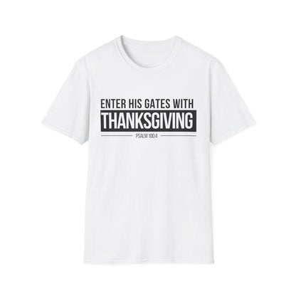 Enter His Gates With Thanksgiving T-Shirt (Light) CURVY