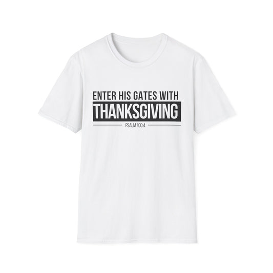 Enter His Gates With Thanksgiving T-Shirt (Light) CURVY