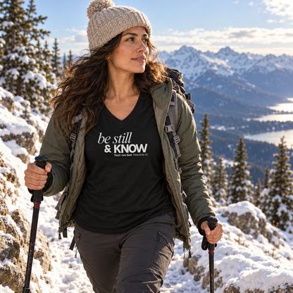 Be Still, and Know That I Am God V-Neck T-Shirt
