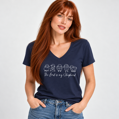 The Lord Is My Shepherd  V-Neck T-Shirt