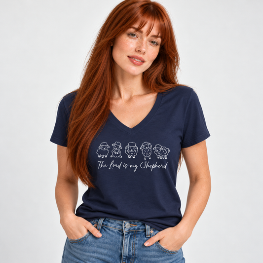 The Lord Is My Shepherd  V-Neck T-Shirt
