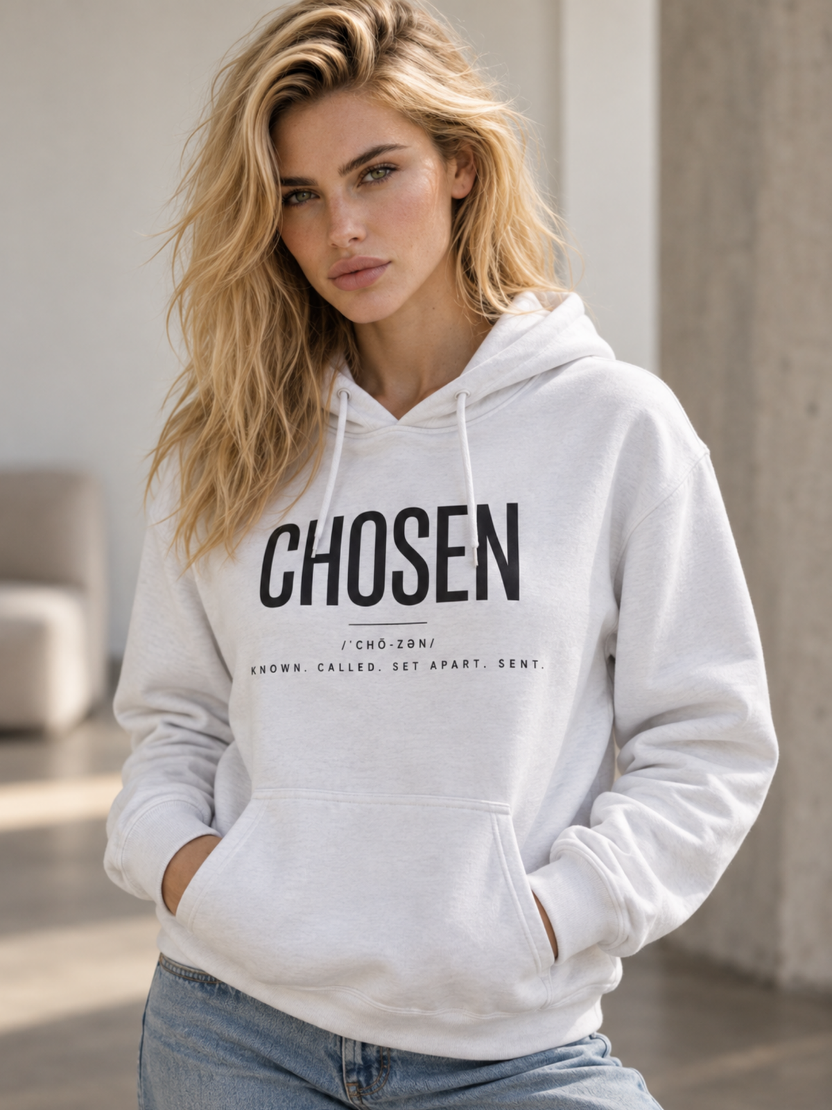 CHOSEN Unisex Sponge Fleece Hoodie / Pullover (Light)