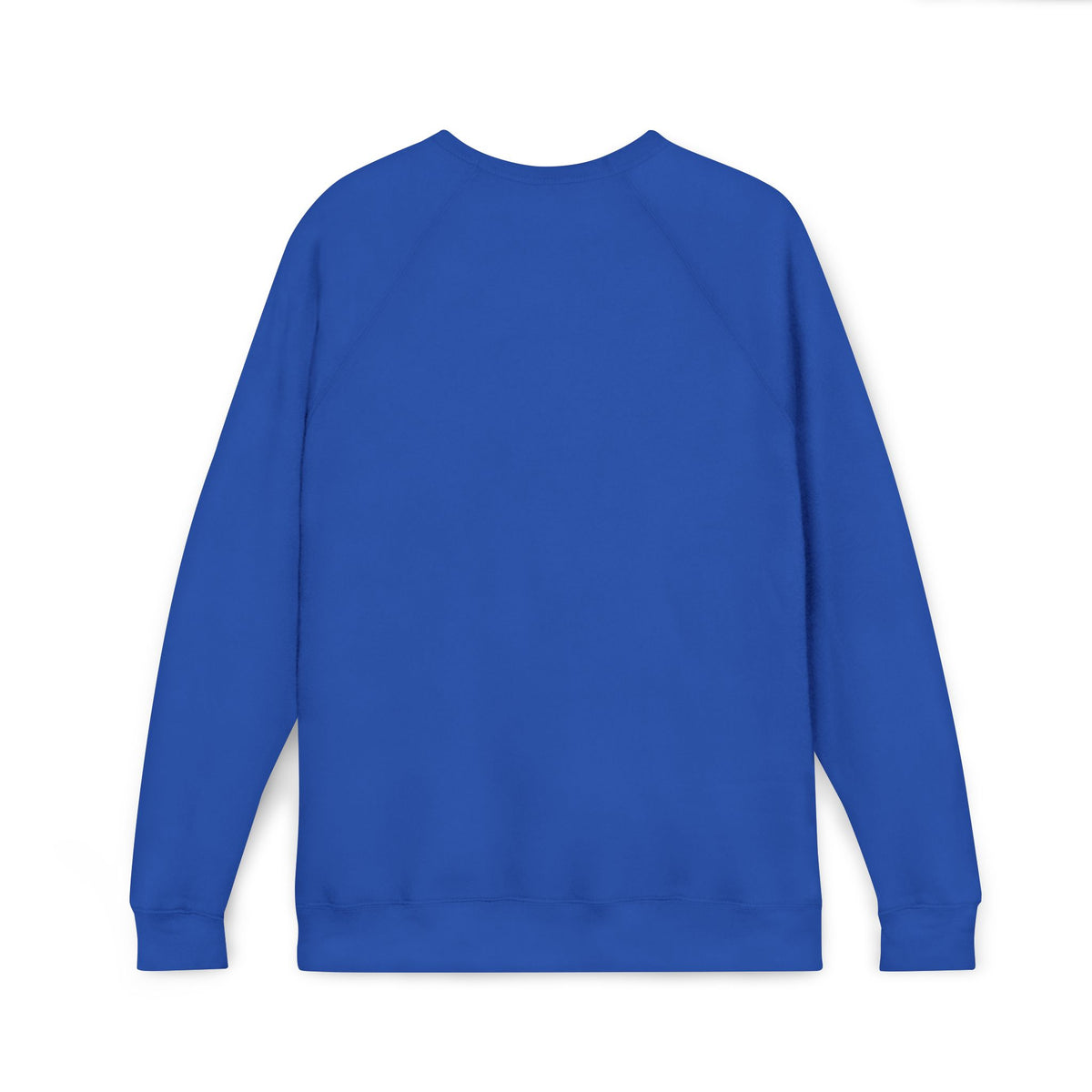 CHOSEN Christian crewneck Royal Blue Sweatshirt with white dictionary-style faith design - back view