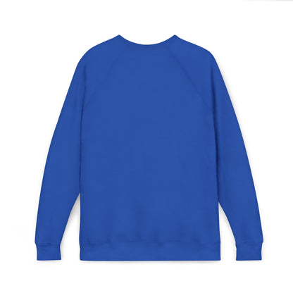 CHOSEN Christian crewneck Royal Blue Sweatshirt with white dictionary-style faith design - back view