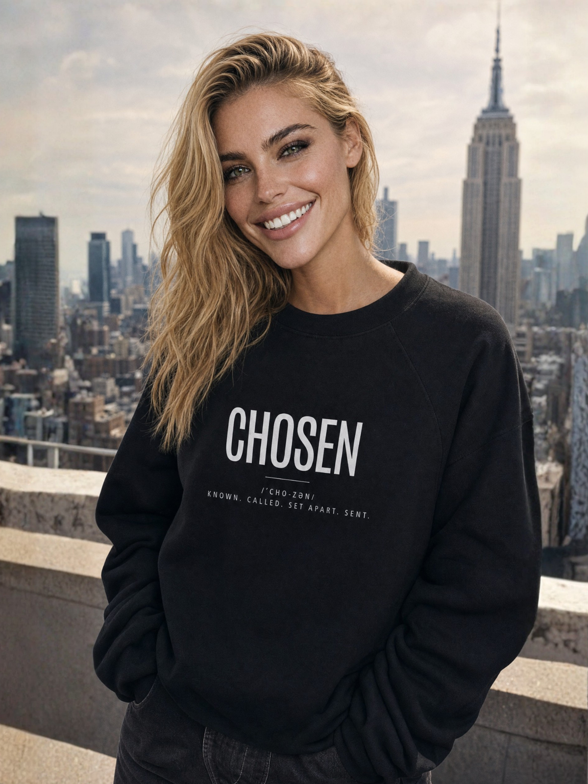 CHOSEN - Unisex Sponge Fleece Raglan Sweatshirt