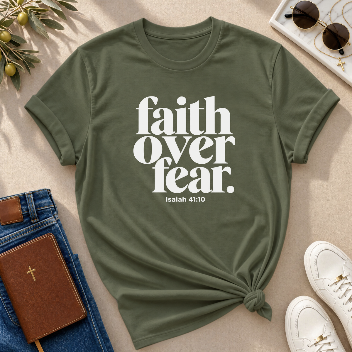 Faith Over Fear Christian T-Shirt
