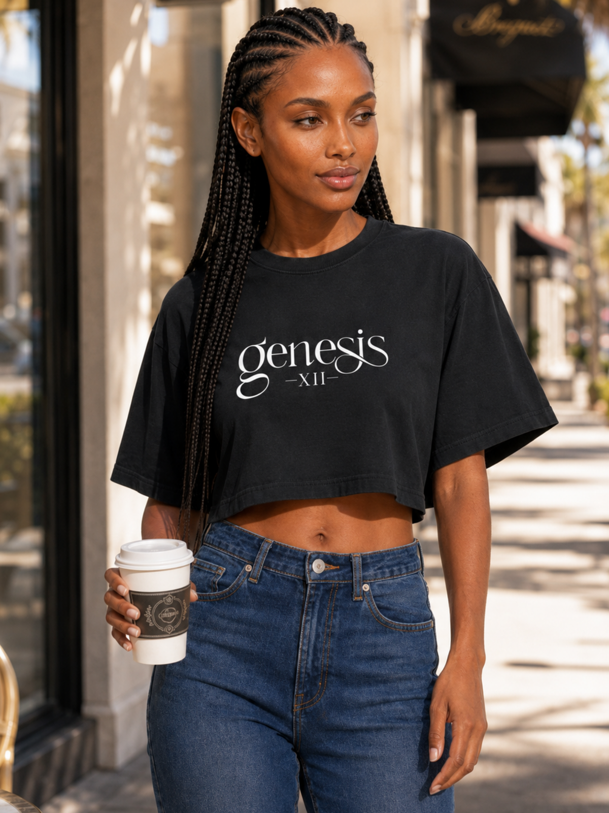 Genesis XII Cropped T-Shirt (Dark)