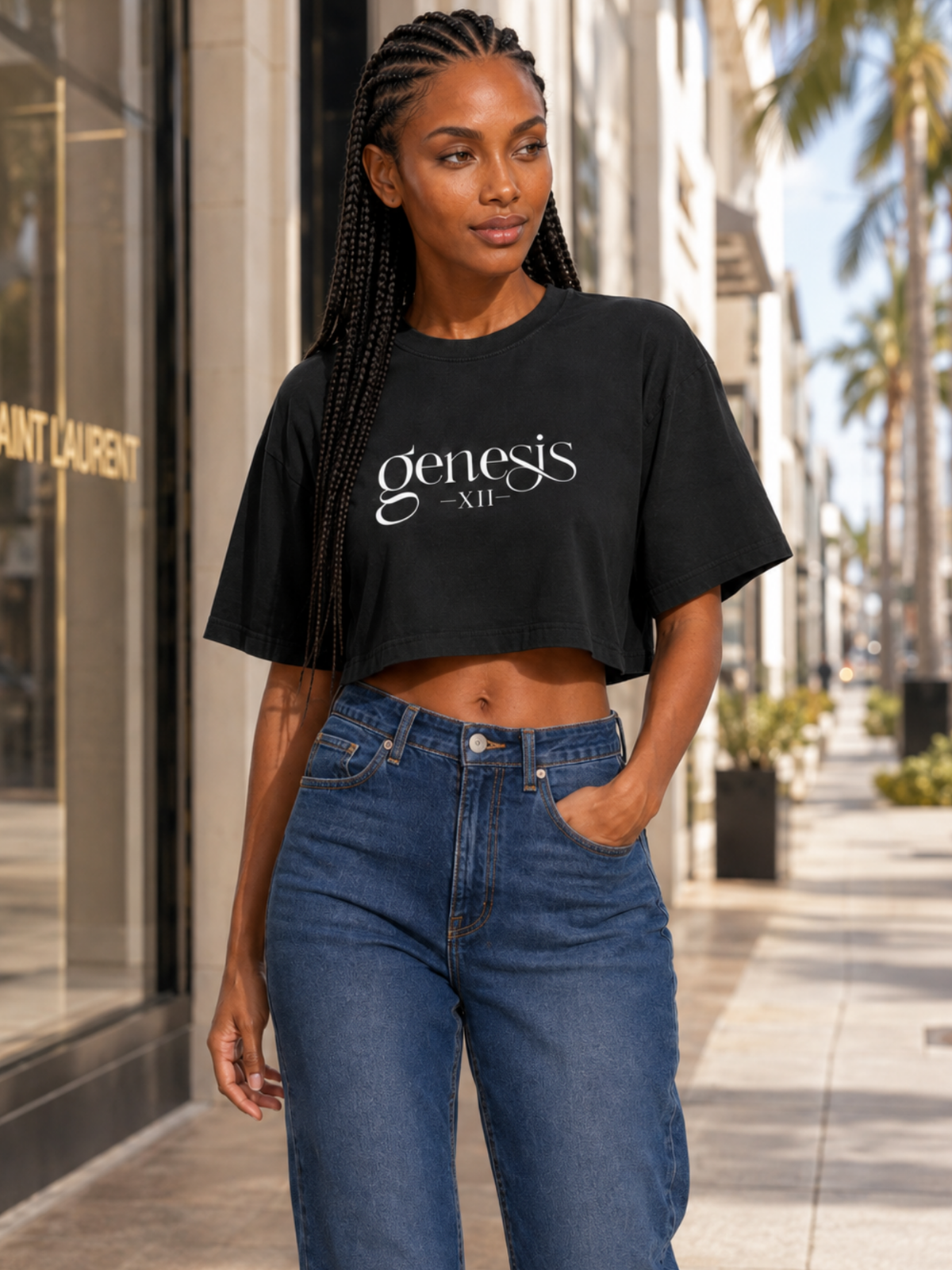Genesis XII Cropped T-Shirt (Dark)