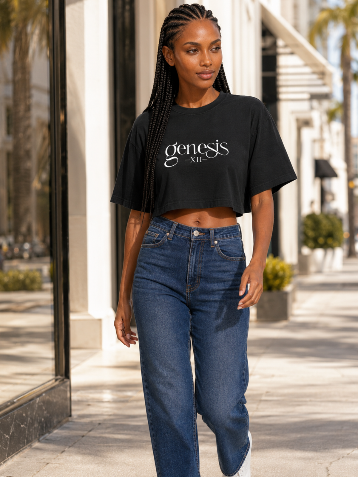 Genesis XII Cropped T-Shirt (Dark)