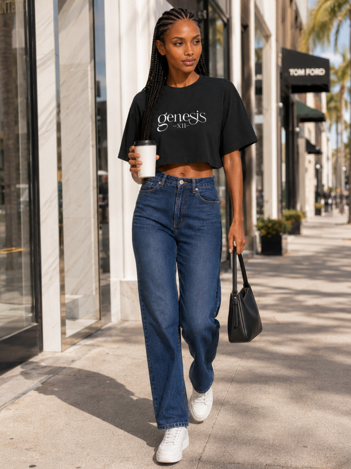 Genesis XII Cropped T-Shirt (Dark)