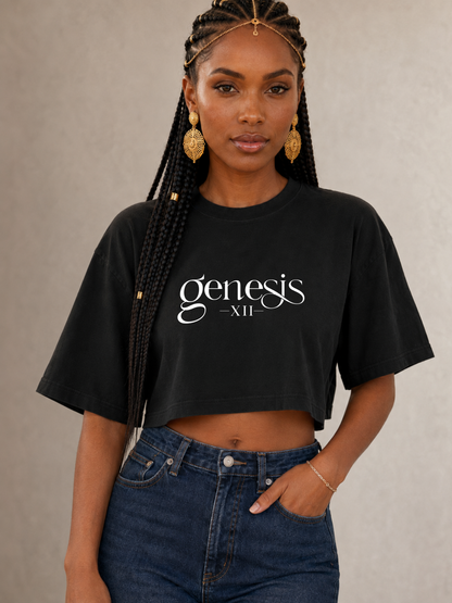 Genesis XII Christian Cropped T-Shirt (Dark)